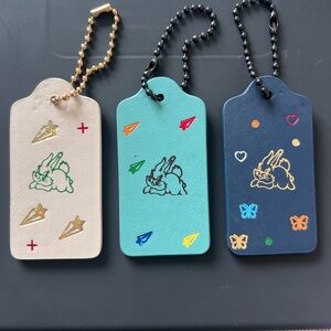 Coach x White Rabbit Candy Bunny Leather Tag Asia Exclusive -Price Firm Pick One